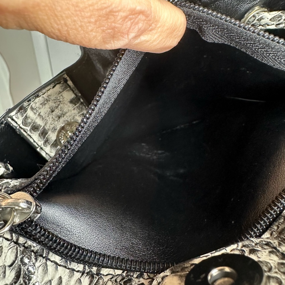 Nine West Reptile Print Drawstring Crossbody Buck… - image 3